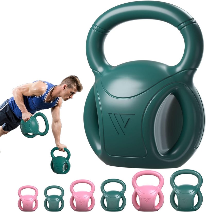 RUNWE 3 Handle Kettlebells Weight - Weight for Women Options 5, 10, 15 and 20 LB for Russian Twists AB Exercise, Weightlifting and Core Fitness Exercise Home Gym [Single in Sold] - Image 2